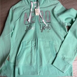 Aeropostale Kids Aqua Zip-Up Hoodie